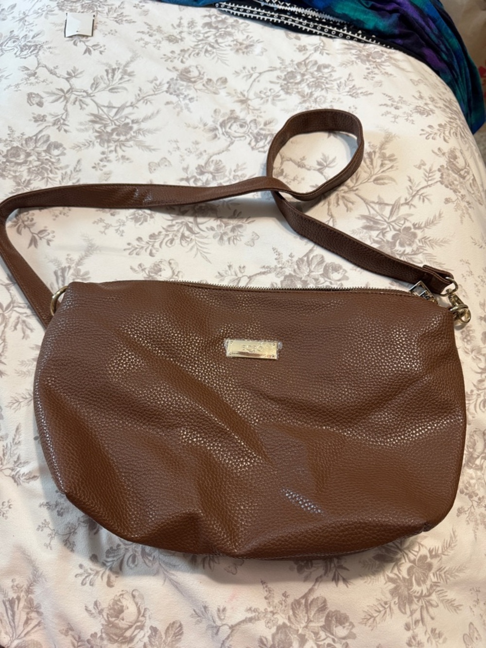 BCBG Brown Pebbled Crossbody Bag - Women Bags